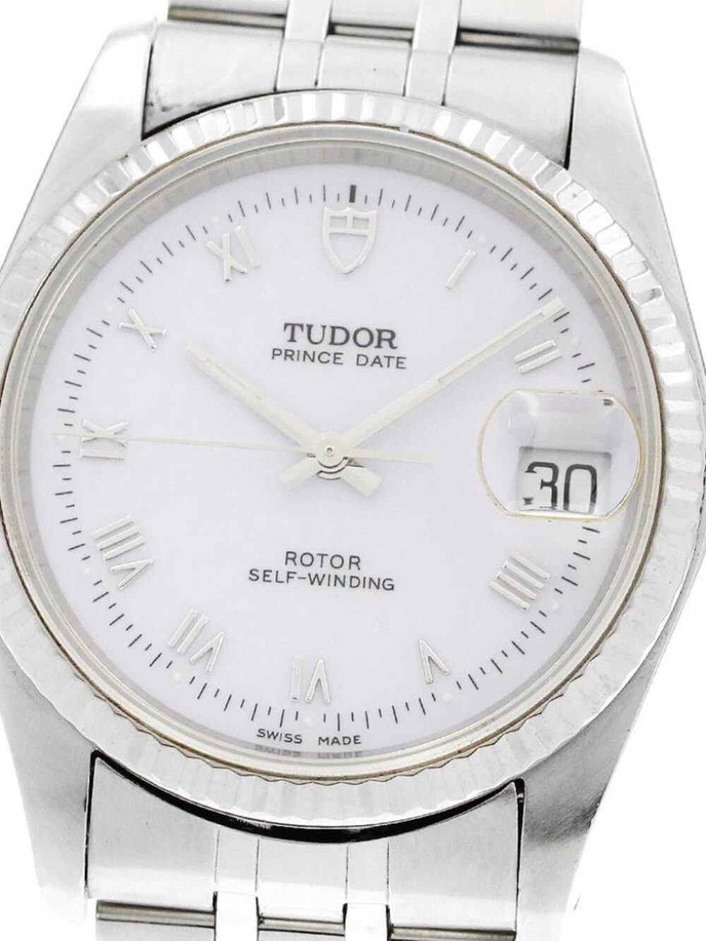 TUDOR Prince Date 74034 WG bezel white Dial Automatic Men's Watch
